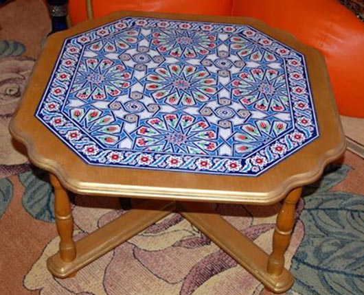 Ahşap boyama osman sehpa